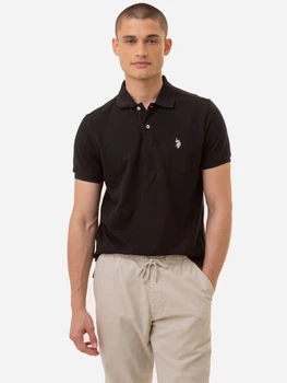 Поло довге чоловіче U.S. Polo Assn 11C581-3O00A(BLACK/WHITE) L Чорне (786660683660)