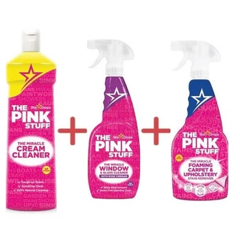 Комплект засобів Pink Stuff Крем+килим/текстиль+скло (RD)