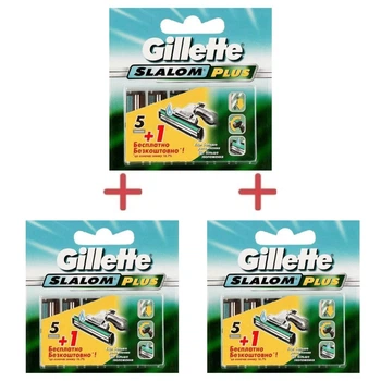 Змінні Gillette Slalom Plus 6шт 3-і пачки (RD)