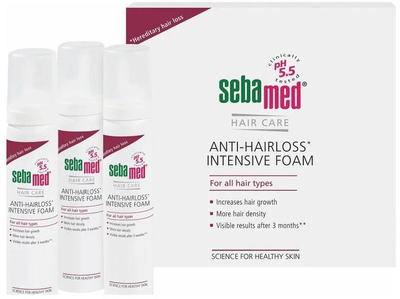 Пінка Sebamed Anti-Hairloss Intensive Foam проти випадіння волосся 3 x 70 мл (4103040028013)