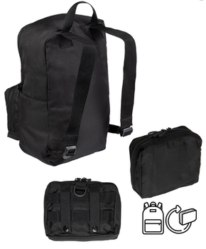 Рюкзак тактический Mil-Tec Складной 15 л Черный US ASSAULT PACK ULTRA COMPACT SCHWARZ (14002802-15)