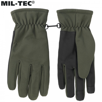 Перчатки тактические Mil-Tec Утепленные зимние S Олива SOFTSHELL HANDSCHUHE THINSULATE OLIV (12521301-902-S)