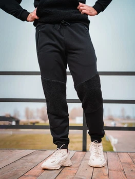 Штани спортивні оверсайз Custom Wear Teddy чорні M