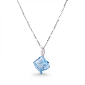 Срібний кулон Spark зі Swarovski Cube N48418AQ