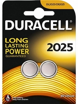 Літієві батарейки Duracell Knopfzelle CR2025 3 В 2 шт (5000394203907)