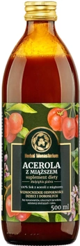 Zagęszczony sok Herbal Monasterium Acerola z miąższem 500 ml (5906874431214)