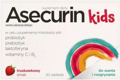 Suplement diety Aflofarm Asecurin Kids 20 tabs (5902802707505)