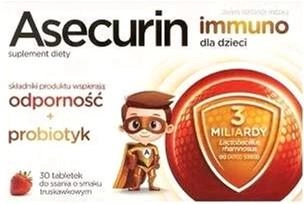 Suplement diety Aflofarm Asecurin Immuno Kids 30 tabs (5902802707505)