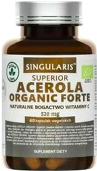 Дієтична добавка Singularis Superior Acerola Organic Forte 60 капсул (5903263262893)