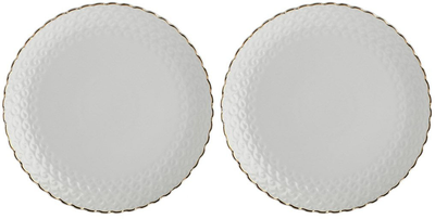 Набір тарілок для торта La Porcellana Bianca Momenti Oro 18 см білі 2 шт (P012800218)