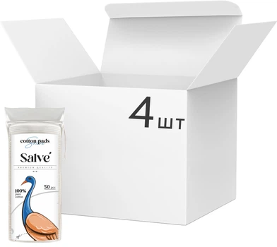 Упаковка ватних дисків Salve 50 шт х 4 пачки (4820101481630)