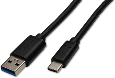 Kabel Captiva USB Type A - USB Type-C 3 m Black (4046373802915)
