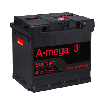 Аккумулятор авто Мегатекс A-mega Standard (М3) 6СТ-50-АЗ (прав) ТХП 390