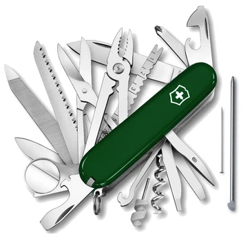Складаний швейцарський ніж Victorinox Swisschamp Green 33 in 1 Vx16795.4