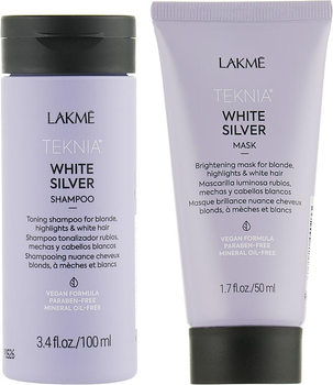 Podróżny zestaw do pielęgnacji włosów Lakme Teknia Inspiring White Silver Szampon 100 ml + Maska do włosów 50 ml (8429421440271)
