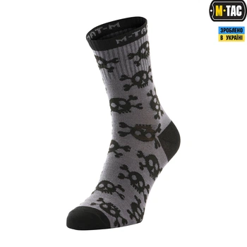 Носки легкие M-Tac Mk.3 Pirate Skull, Black/Grey, 39-42