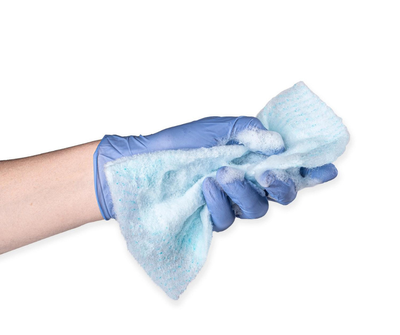 Рукавичка для миття тіла Cleanet Plus просочена мильним розчином 10 шт (8437012087019)