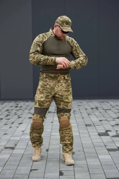 Тактичний костюм Парка Убакс Тактичні штани з наколінниками кепка колір Піксель ріп-стоп S