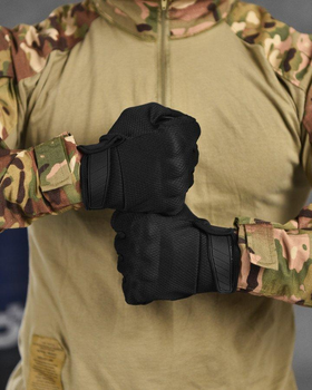 Тактические штурмовые полнопалые перчатки XL черные (17100)