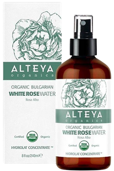 Рожева вода для обличчя Alteya Organic White Rose Water Spray 240 мл (3800219794151)