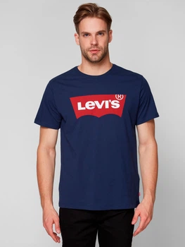 Koszulka męska bawełniana Levi's Graphic Setin Neck 17783-0139 L Granatowa (5415211980891)