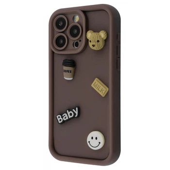 Чехол мультяшный с фигурками Pretty Things Case для Apple iPhone 12 Pro Max Brown Bear
