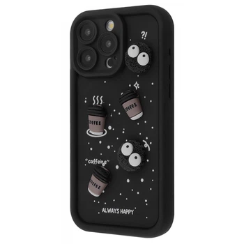 Чехол мультяшный с фигурками Pretty Things Case для Apple iPhone 13 Pro Black Coffee