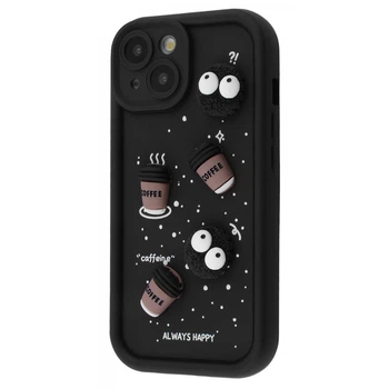 Чехол с фигурками Pretty Things Case для Apple iPhone 15 Black Coffee