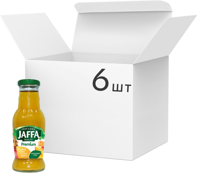 Упаковка нектару Jaffa Мультифруктовий ж/б 0.25 л х 6 шт. (4820192261678)