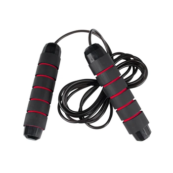 Скакалка inSPORTline Jumpstrip, стальной трос с ПВХ-покрытием, эргономичные ручки с грузами 120 г, длина кабеля 290 см(ISL_717D8A33558A)