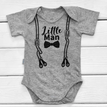 Боді футболка Dexters Little Man 68 см, Сірий для хлопчиків