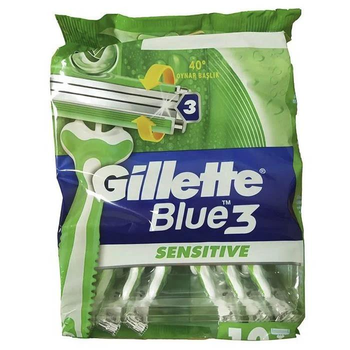 Станок для гоління Gillette Blue 3 Sensitive 12 шт (ODNVS-12)