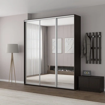 Шафа-купе IDEA серія 7 210 x 45 x 210 см Венге темний Дзеркало