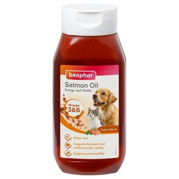 Витамины и минералы Beaphar Salmon Oil Лососевое масло для кошек и собак 430 мл (1000380)