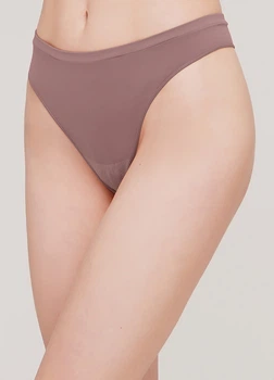 Трусики стрінги жіночі безшовні Giulia STRING BRIEFS COLOR S/M Brown-deep taupe