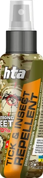 Репелент HTA Strong DEET 70% від комарів, кліщів, мошок, мух, бліх, павуків та інших 100 мл (HTA4121)