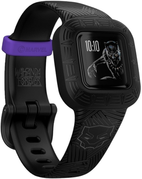 Ремінець Garmin Marvel Черная пантера для Vivofit Junior 3 Black (753759263713)