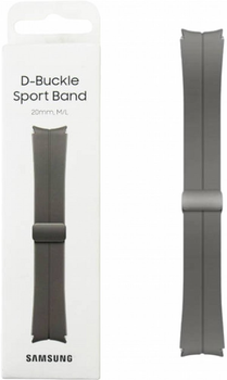 Pasek Samsung D-Buckle Sport Band do Galaxy Watch 4 / Galaxy Watch 4 Classic / Watch Active 2 / Galaxy Watch 3 20 mm Gray (8806094549362)