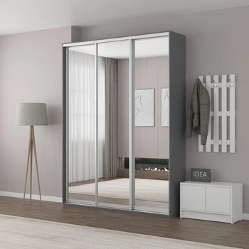 Шафа-купе IDEA серія 3 180 x 45 x 240 см Антрацит Дзеркало
