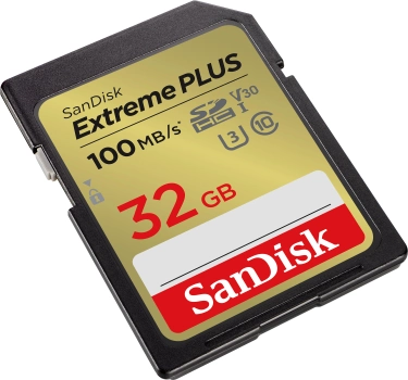 Карта пам'яті SanDisk Extreme PLUS SDXC 32GB Class 10 V30 (SDSDXWT-032G-GNCIN)