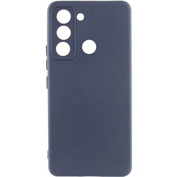 Противоударный чехол Silicone Cover Lakshmi Full Camera (AAA) для TECNO Spark 8C Темно-синий / Midnight blue