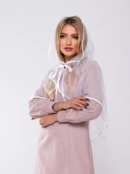 Накидка палантин для храма Family Tradition из фатина 80х80 см белый Прозрачная глубина