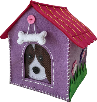 Набір для шиття Toys Inn Stnux Felt Knitting Будка для собак Фіолетова (5901583297502)