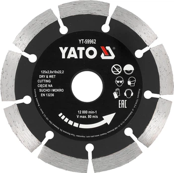Tarcza diamentowa segmentowa YATO 125x22.2 mm tryb mokry i suchy (YT-59962)