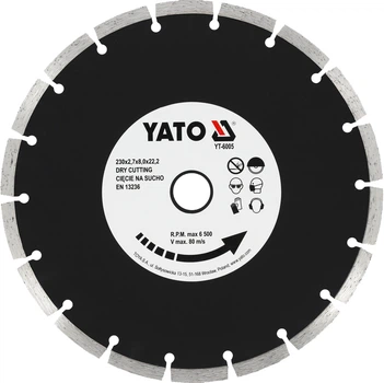 Tarcza diamentowa segmentowa YATO 230x22.2 mm (YT-6005)