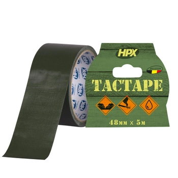 Стрічка клейка армована HPX® TACTAPE 48mm x 5m Olive