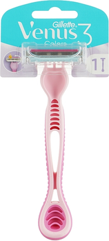 Одноразовий верстат для гоління, розовий - Gillette Venus 3 Colors (1195030-135477)