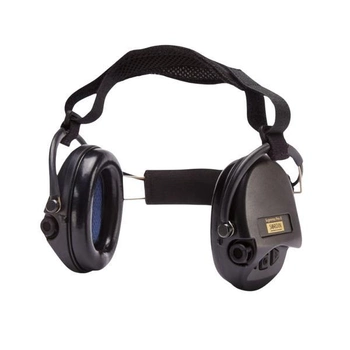Активні навушники для стрільби Sordin Supreme Pro X Black із заднім тримачем під шолом