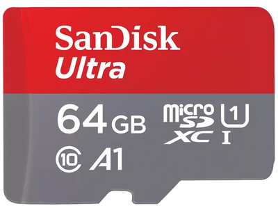 Карта памяти SanDisk Ultra MicroSDXC UHS-I 64GB + adapter SD (SDSQUAB-064G-GN6IA)