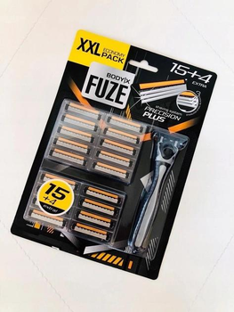 Верстат та касета для гоління на 19 касет (3 леза). Body X Fuze